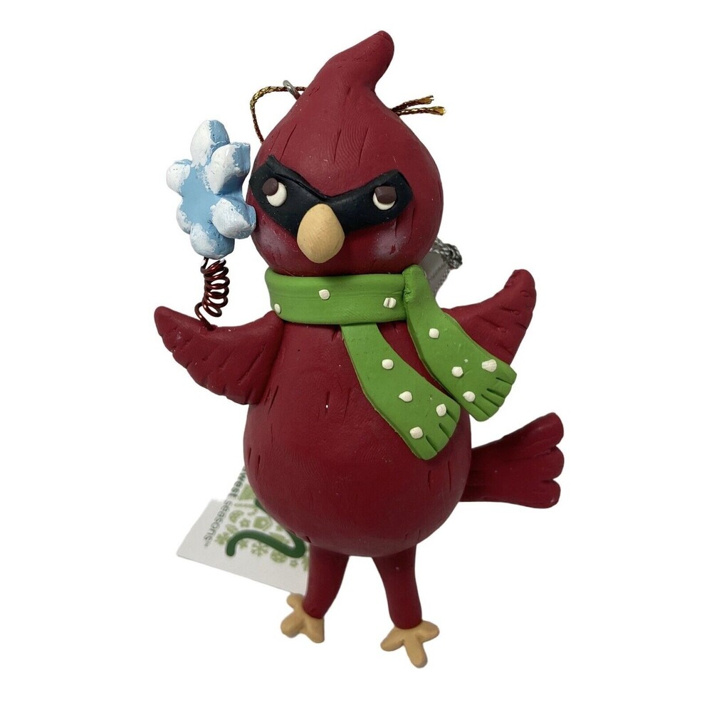 Midwest CBK Whimsical Red Cardinal Bird Christmas Ornament 4.75 in Hanging